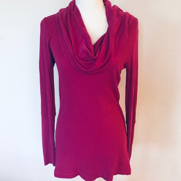 Splendid Tops - Splendid waffle knit pink with cowl neck Medium